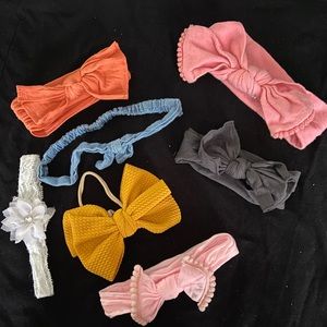 Lot of 7 Baby Girl Headbands